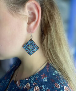 Alternative view of Дерев'яні сережки з розписом 14