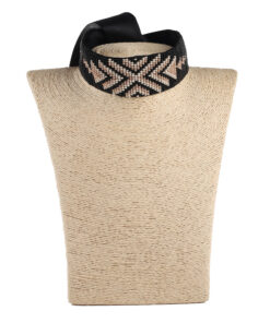 Alternative view of Гердан стрічковий, чорно-бежевий