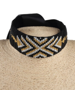 Гердан стрічковий, чорно-золотий