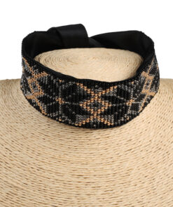 Гердан стрічковий великий Геометрія чорно-золота