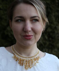 Alternative view of Силянка з бісеру бежева з підвісками