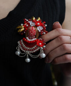 Alternative view of Брошка "Мотанка барвиста"