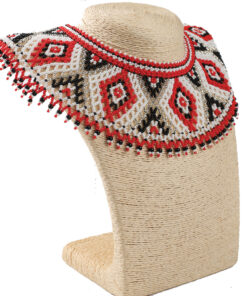 Силянка з бісеру  червоно-чорна широка