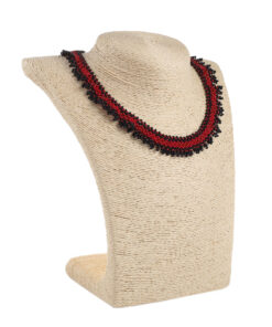 Силянка з бісеру червона з чорним мала