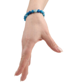 Браслет з агату блакитний