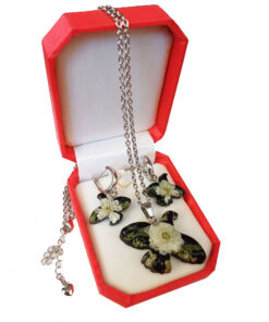 Набір чорний "Квіткові ластівки"