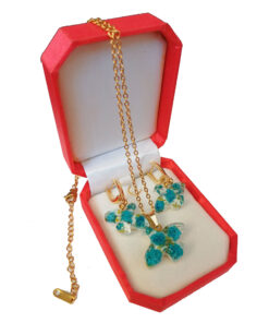 Набір бірюзовий "Квіткові ластівки"