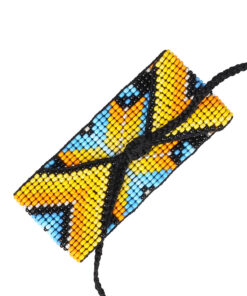 Alternative view of Браслет з бісеру синьо-жовтий "Геометрія"