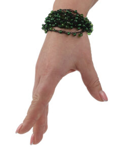 Браслет з бісеру-кришталю смарагдовий
