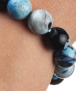 Alternative view of Браслет з агату синій 2
