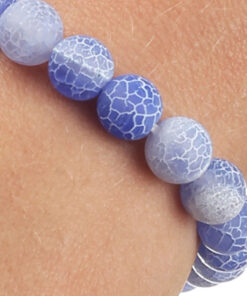 Alternative view of Браслет з агату матовий синій