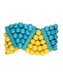 Alternative view of Браслет синьо-жовтий, дерев'яний