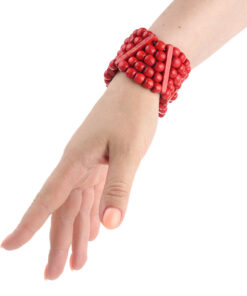 Браслет червоний, дерев'яний