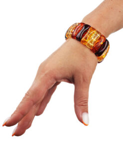 Браслет з імітацією янтаря (прямокутний)