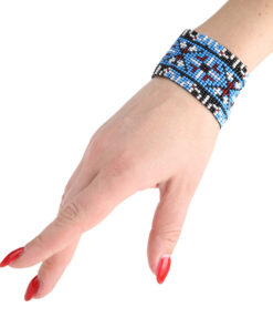 Браслет з бісеру, синій