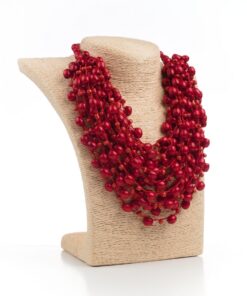 Намисто дерев'яне, червоне (велике)