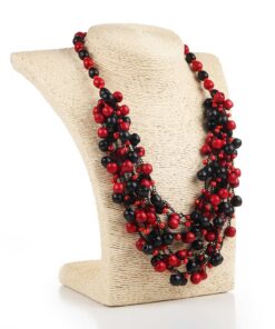 Намисто дерев'яне червоно-чорне