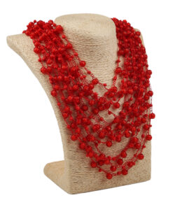 Кольє подвійне, червоне