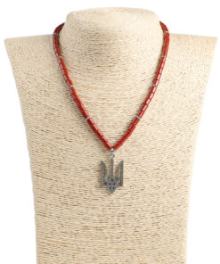 Намисто керамічне "Тризуб"