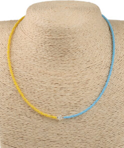 Чокер жовто-блакитний