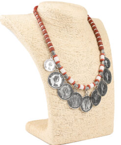 Намисто корал з монетами