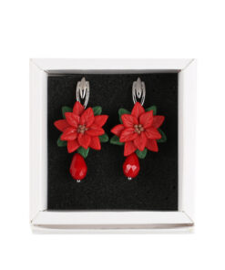 Сережки "Пуансетія"