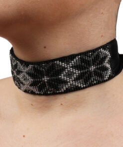 Alternative view of Гердан стрічковий великий Геометрія чорно-сірий