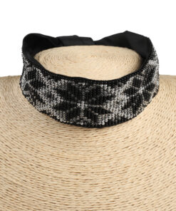 Гердан стрічковий великий Геометрія чорно-сірий