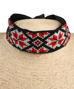 Alternative view of Гердан стрічковий великий Геометрія червоно-чорна