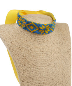 Гердан стрічковий, геометрія жовто-блакитна 4