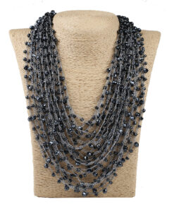 Alternative view of Кольє з бісеру-кришталю, графіт