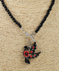 Намисто “Горлиця” розписна з перлинками