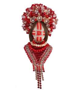 Брошка червона "Мотанка"