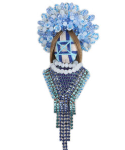 Брошка блакитна "Мотанка"