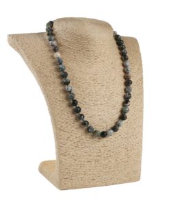 Намисто з агату темно-зелене