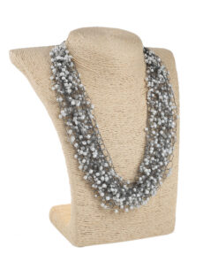 Кольє “Павутинка”  сіре