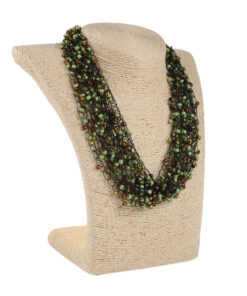 Кольє “Павутинка” зелене