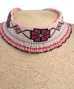 Alternative view of Гердан стрічковий рожева Вишиванка