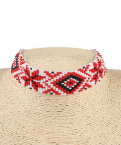 Гердан стрічковий, біло-червоно-чорний