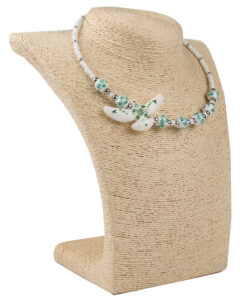 Намисто керамічне зелене “Ластівка”