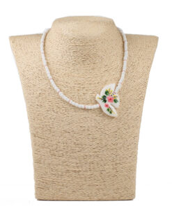 Alternative view of Намисто керамічне рожева квіточка “Ластівка”