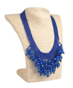 Силянка з бісеру  синя з підвісками