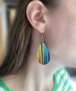 Alternative view of Дерев'яні сережки з розписом 5