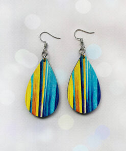 Дерев'яні сережки з розписом 5