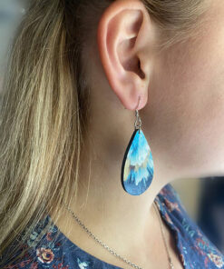 Alternative view of Дерев'яні сережки з розписом 3