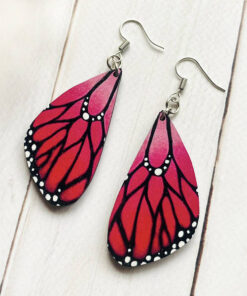 Дерев'яні сережки з розписом 4