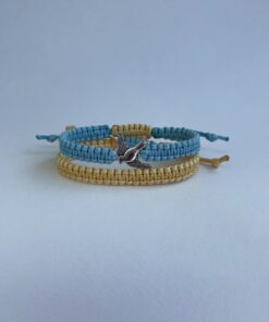 Браслет плетений "Пташка" з кулоном